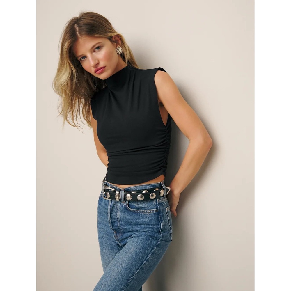 Reformation‎ Lindy Knit Top in Black Size XS